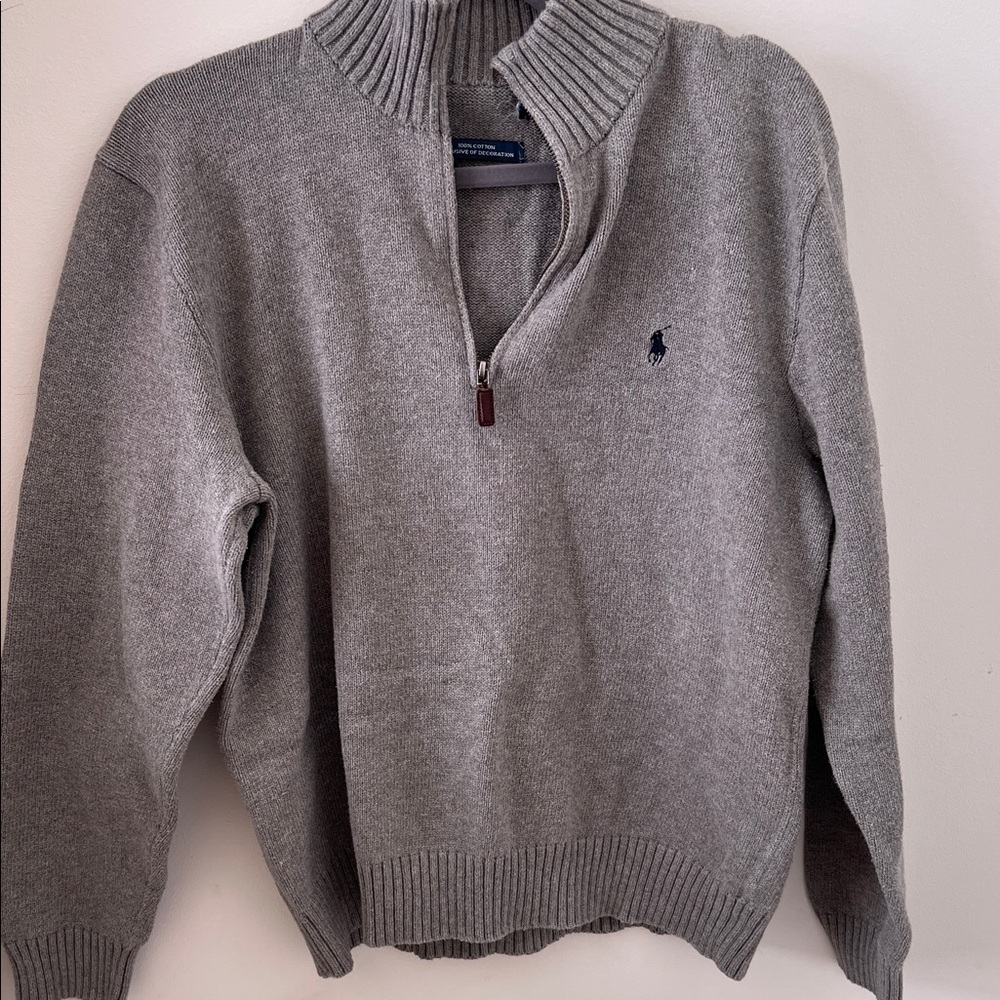 Polo by Ralph Lauren Men's Gray Zip-Up Sweater